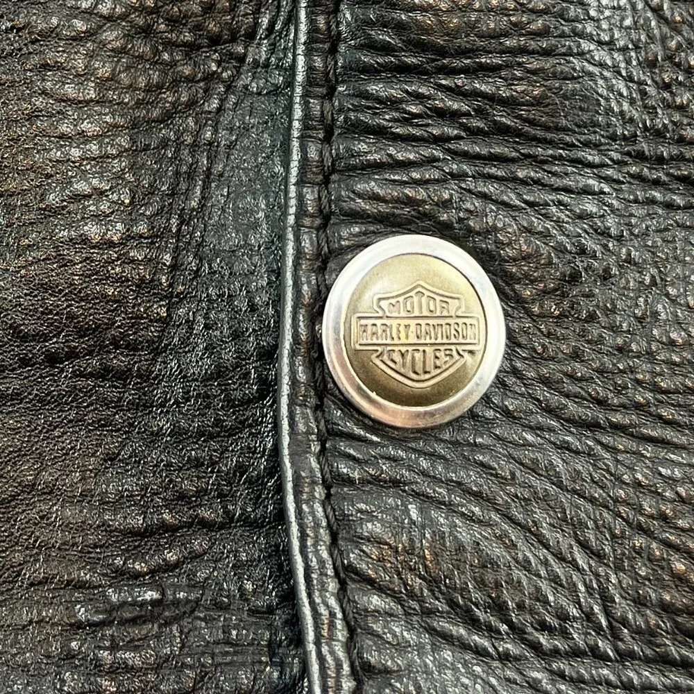 Vintage Harley Davidson Leather Vest - Picture 4 of 12